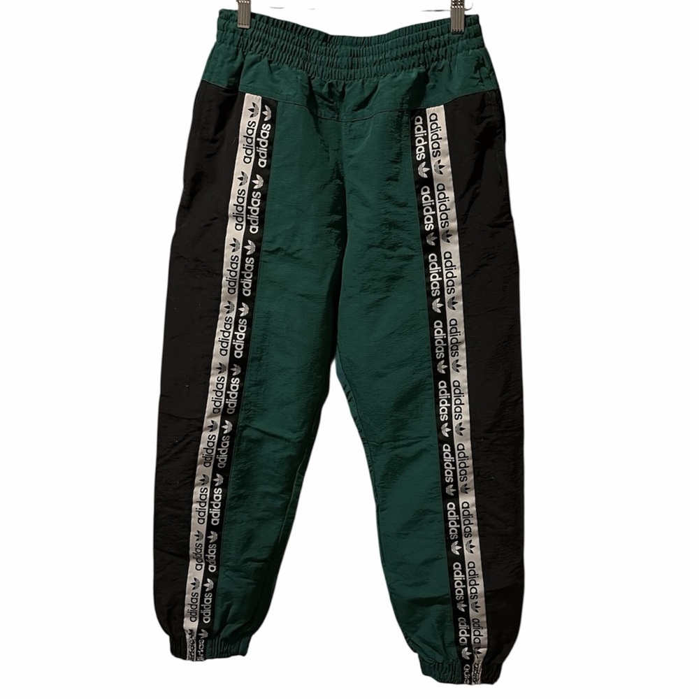 Adidas Originals R.Y.V. Track Pants in Collegiate Green and Black - Picture 3 of 6